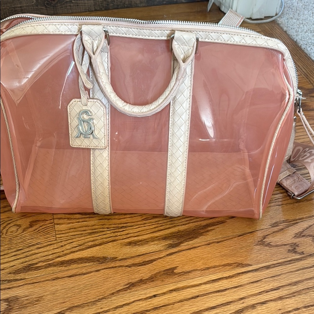 Stylish Pink and Cream Women's Bag